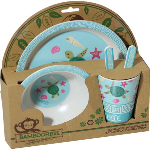 ΣΕΤ ΦΑΓΗΤΟΥ ΠΑΙΔΙΚΟ ΜΕ ΧΕΛΩΝΑ GREECE ΤΥΡΚΟΥΑΖ