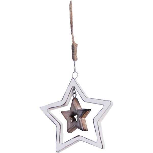 ΑΣΤΕΡΙ ΔΙΠΛΟ ΚΡΕΜΑΣΤΟ ΛΕΥΚΟ-ΚΑΦΕ/11X11X25ΕΚ