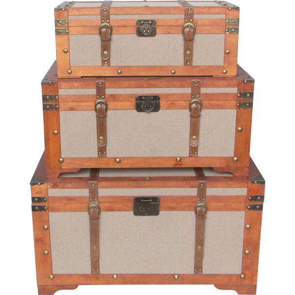 ΜΠΑΟΥΛΟ ΞΥΛ. ΜΕ ΥΦΑΣΜΑ ΜΠΕΖ /80X49X46-70X40X35-60X31X23ΕΚ /ΣΕΤ3