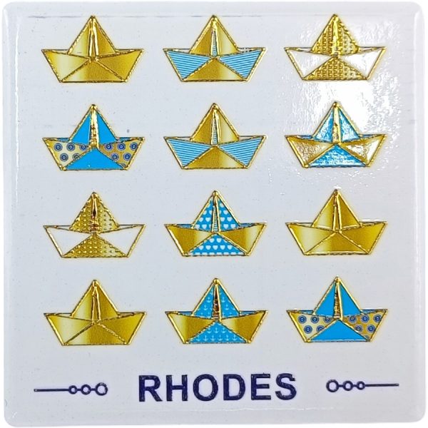 MAGNET BOAT RHODES /7,5Χ7,5CM
