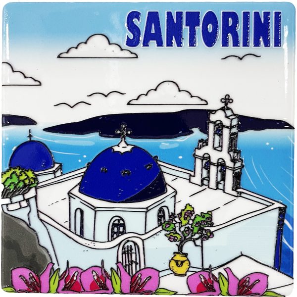 MAGNET CHURCH SANTORINI /7,5Χ7,5CM
