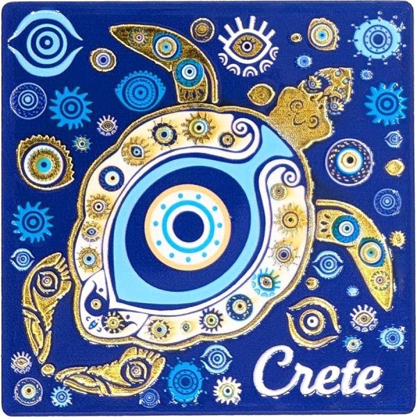 ΜΑΓΝΗΤΑΚΙ ΤΕΤΡΑΓ. ΧΕΛΩΝΑ ΚΑΙ ΜΑΤΑΚΙΑ ΚΡΗΤΗ ΧΡΥΣΟ /7,5Χ7,5ΕΚ /ΣΥΣΚ10