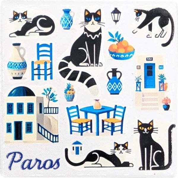 ΜΑΓΝΗΤΑΚΙ ΤΕΤΡΑΓ. ΓΑΤΟΥΛΕΣ ΠΑΡΟΣ /7,5Χ7,5ΕΚ /ΣΥΣΚ10