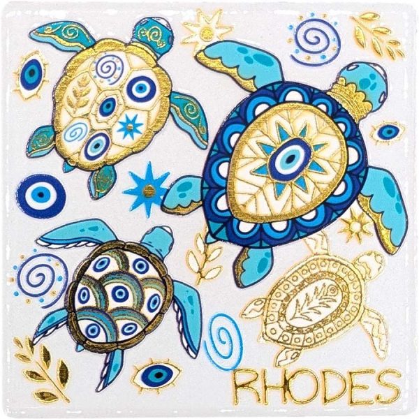 ΜΑΓΝΗΤΑΚΙ ΤΕΤΡΑΓ. ΧΕΛΩΝΙΤΣΕΣ ΡΟΔΟΣ ΧΡΥΣΟ /7,5Χ7,5ΕΚ /ΣΥΣΚ10