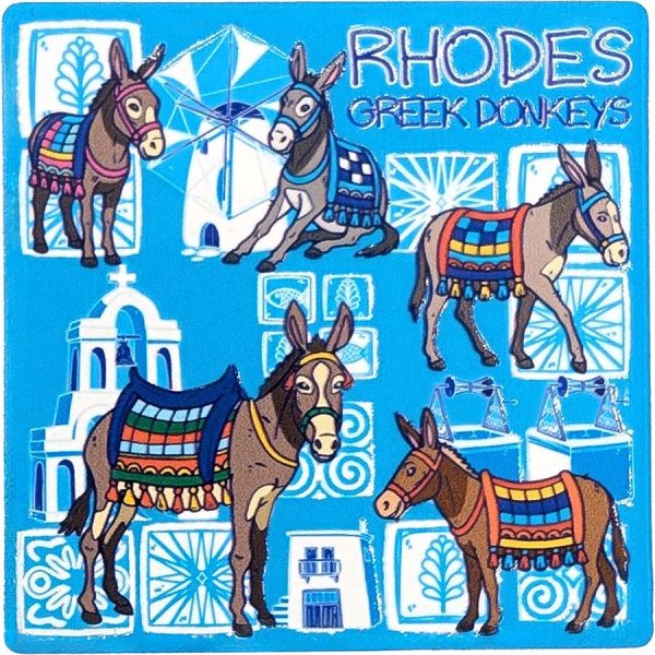 ΜΑΓΝΗΤΑΚΙ ΤΕΤΡΑΓ. ΓΑΙΔΟΥΡΑΚΙΑ ΡΟΔΟΣ /7,5Χ7,5ΕΚ /ΣΥΣΚ10