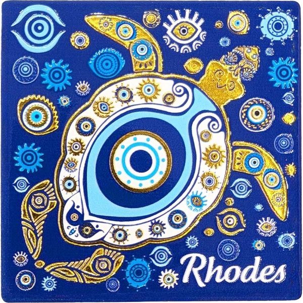 ΜΑΓΝΗΤΑΚΙ ΤΕΤΡΑΓ. ΧΕΛΩΝΑ ΡΟΔΟΣ ΧΡΥΣΟ /7,5Χ7,5ΕΚ /ΣΥΣΚ10