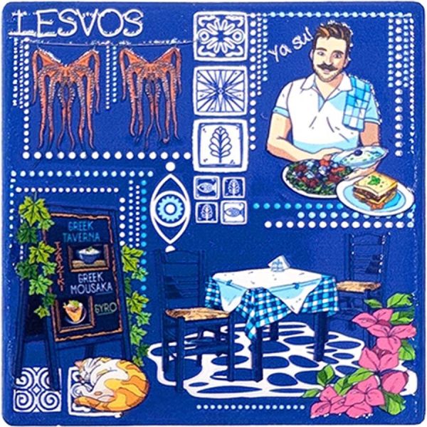 ΜΑΓΝΗΤΑΚΙ ΤΕΤΡΑΓ. ΤΑΒΕΡΝΑ ΛΕΣΒΟΣ /7,5Χ7,5ΕΚ /ΣΥΣΚ10