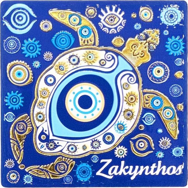 MAGNET SQUARE TURTLE ZAKYNTHOS  7,5Χ7,5CM