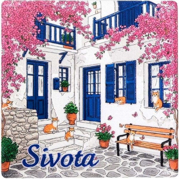 MAGNET SQUARE LOCAL STREET SIVOTA  7,5Χ7,5CM