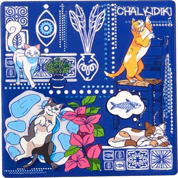 ΜΑΓΝΗΤΑΚΙ ΤΕΤΡΑΓ. ΓΑΤΟΥΛΕΣ ΧΑΛΚΙΔΙΚΗ /7,5Χ7,5ΕΚ /ΣΥΣΚ10