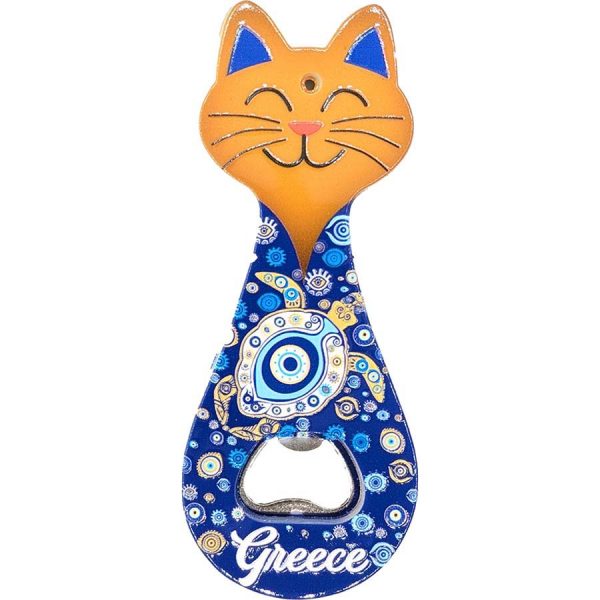 ΑΝΟΙΧΤΗΡΙ-ΜΑΓΝΗΤΑΚΙ ΓΑΤΟΥΛΑ ΜΕ ΧΕΛΩΝΙΤΣΑ GREECE /7,5Χ7,5ΕΚ /ΣΥΣΚ10