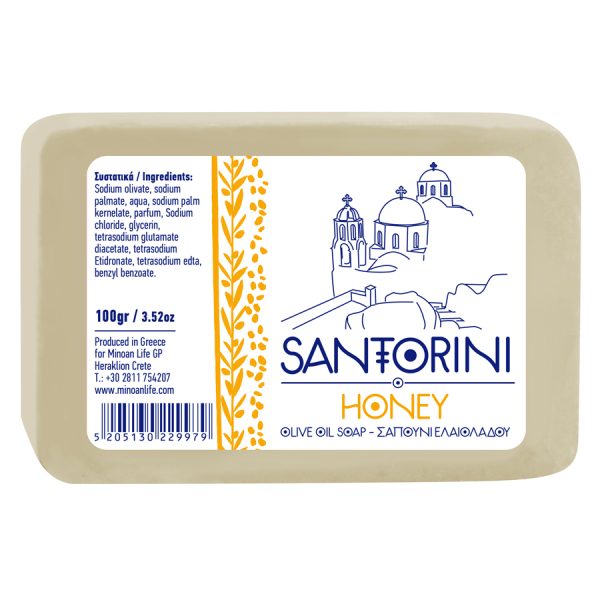 ΣΑΠΟΥΝΙ ΕΛΑΙΟΛΑΔΟΥ ΣΑΝΤΟΡΙΝΗ ΜΕΛΙ 100gr /ΣΥΣΚ24