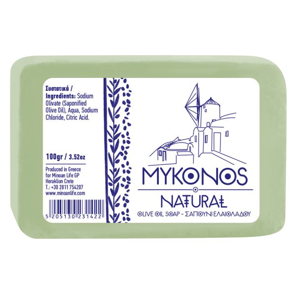 ΣΑΠΟΥΝΙ ΕΛΑΙΟΛΑΔΟΥ ΜΥΚΟΝΟΣ ΦΥΣΙΚΟ 100gr /ΣΥΣΚ24