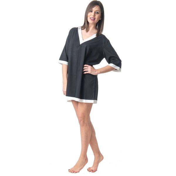 ΦΟΡΕΜΑ ΜΕ V ΑΣΠΡΟΜΑΥΡΟ /ONE SIZE