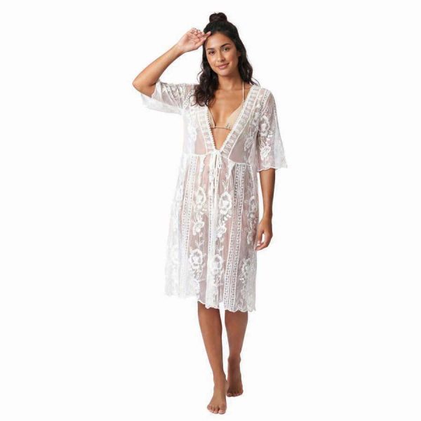 ΚΑΦΤΑΝΙ ΜΕ ΜΑΝΙΚΙΑ ΚΑΙ ΤΡΙΑΝΤΑΦΥΛΛΑ ΛΕΥΚΟ /ONE SIZE