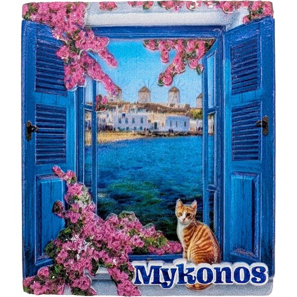 MAGNET WITH CAT MYKONOS
