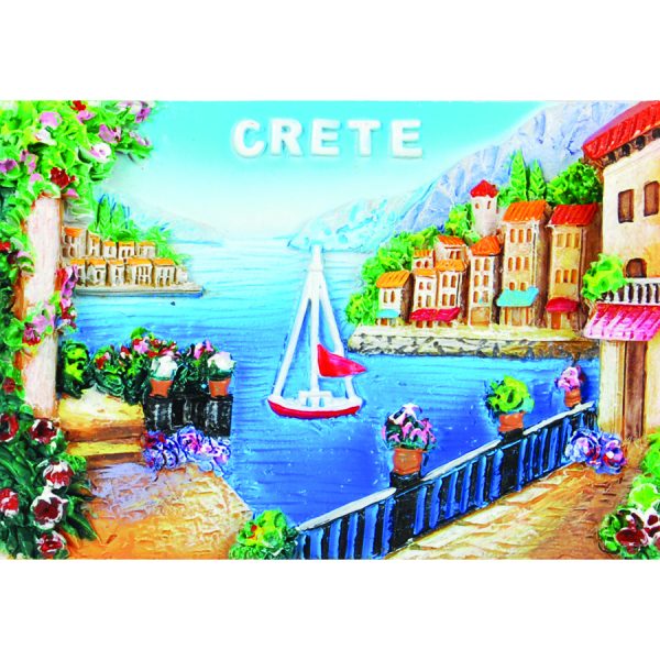 ΜΑΓΝΗΤΑΚΙ ΜΕ ΘΕΑ ΜΕ ΒΑΡΚΑ CRETE /7,5X5,5ΕΚ /ΣΥΣΚ10