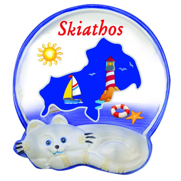 ΜΑΓΝΗΤΑΚΙ ΧΑΡΤΗΣ ΜΕ ΓΑΤΑ SKIATHOS /ΣΥΣΚ10