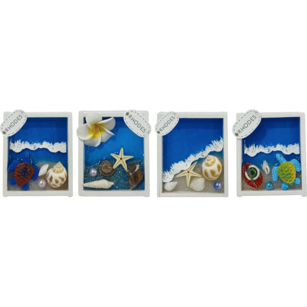 ΜΑΓΝΗΤΑΚΙ ΠΙΝΑΚΑΚΙ ΤΕΤΡΑΓ. RHODES 5ΣΧΕΔΙΑ  ΣΥΣΚ10