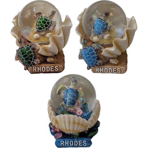 WATERBALL WITH TURTLE RHODES  7Χ6Χ6,5CM