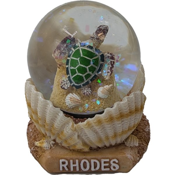 WATERBALL WITH TURTLE RHODES  5,5Χ5,5Χ6CM