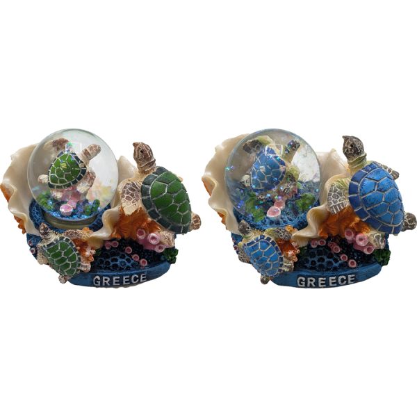ΓΥΑΛΙΝΗ ΜΠΑΛΑ ΜΕ ΧΕΛΩΝΑΚΙΑ GREECE 2ΧΡΩΜ/11Χ6Χ7ΕΚ /ΣΥΣΚ4