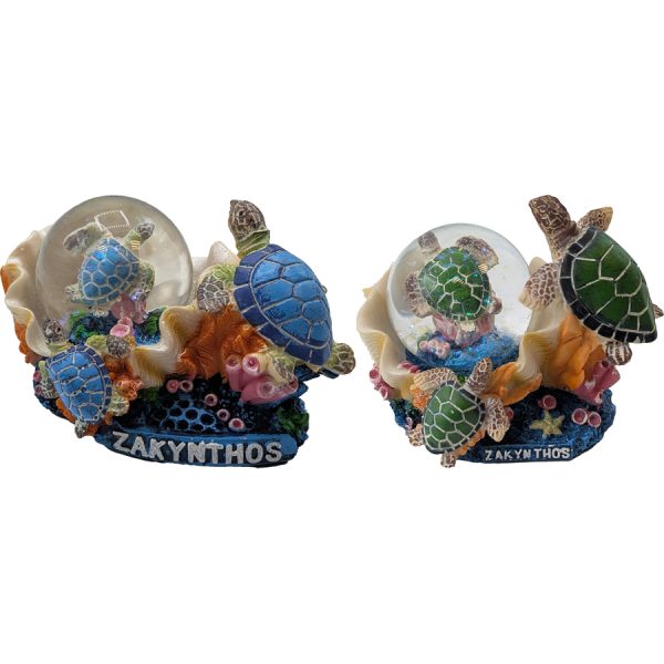 WATERBALL WITH TURTLE ZAKYNTHOS  12Χ8Χ9CM