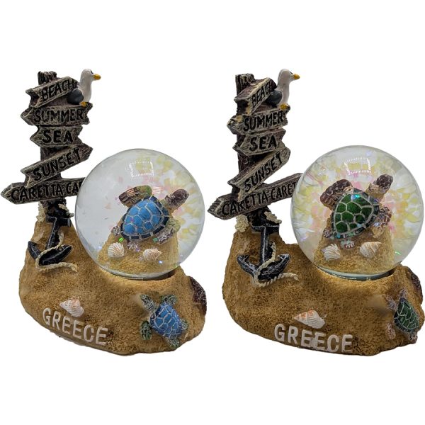 ΓΥΑΛΙΝΗ ΜΠΑΛΑ ΜΕ ΧΕΛΩΝΑ GREECE 2ΧΡΩΜ/6Χ7Χ10ΕΚ-8Χ6Χ8,5ΕΚ /ΣΥΣΚ4