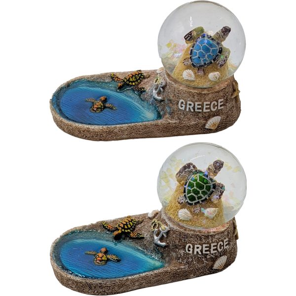 ΓΥΑΛINH ΜΠΑΛΑ ME ΧΕΛΩΝΑ GREECE 2ΧΡΩΜ/11Χ5,5Χ7ΕΚ /ΣΥΣΚ4