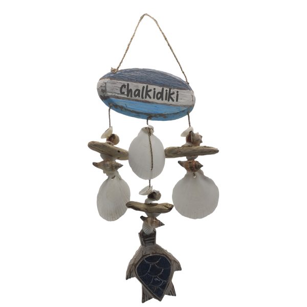 HANGING TURTLE AND SHELL CHALKIDIKI  15X35CM