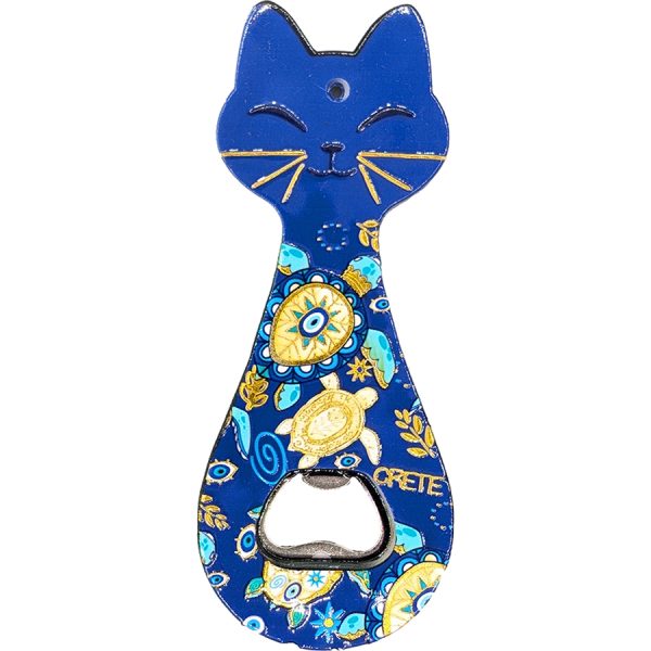 CAN OPENER SHAPE CAT WITH TURTLES CRETE