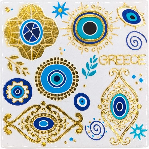 ΣΟΥΒΕΡ ΤΕΤΡΑΓ. ΜΑΤΑΚΙΑ GREECE ΧΡΥΣΟ /10,8Χ10,8ΕΚ /ΣΥΣΚ10
