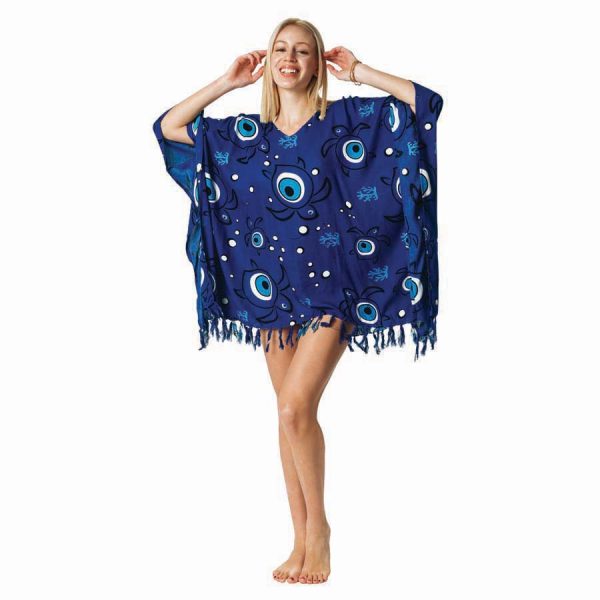 KAFTAN WITH TURTLES AND EYES  ONE SIZE