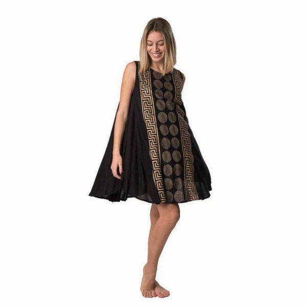 ΦΟΡΕΜΑ ΑΜΑΝΙΚΟ ΜΑΥΡΟ ΜΕ ΧΡΥΣΟ ΜΑΙΑΝΔΡΟ