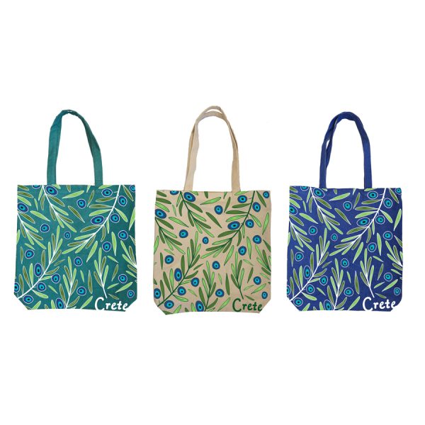 ΤΣΑΝΤΑ ΚΑΜΒΑΣ ΜΕ ΜΑΤΙΑ ΚΑΙ ΦΥΛΛΑ ΚΡΗΤΗ /43Χ43ΕΚ /ΣΥΣΚ6 /3ΧΡΩΜ