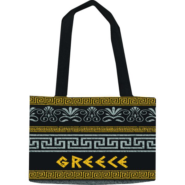 ΤΣΑΝΤΑ ΚΑΜΒΑΣ ΜΑΙΑΝΔΡΟΣ GREECE ΜΑΥΡΟ /29Χ22ΕΚ /ΣΥΣΚ10