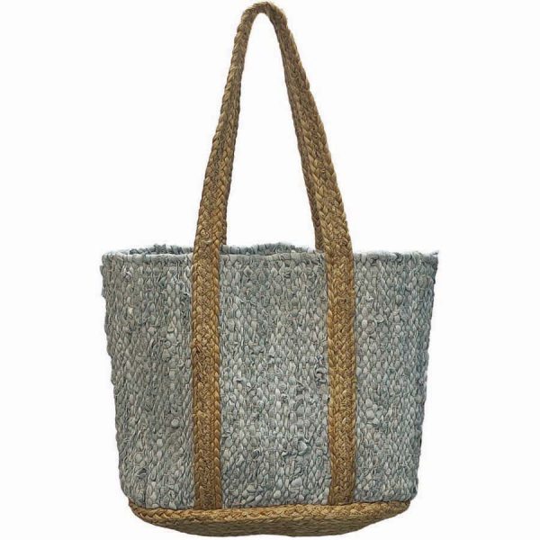 ΤΣΑΝΤΑ ΘΑΛΑΣ. ΨΑΘ. ΜΕ ΔΕΡΜΑΤΙΝΗ ΑΣΗΜΙ /30x45ΕΚ