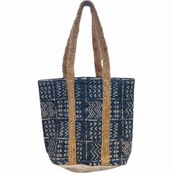 ΤΣΑΝΤΑ ΘΑΛΑΣ. ΨΑΘΙΝΗ ΜΠΛΕ /35X40ΕΚ