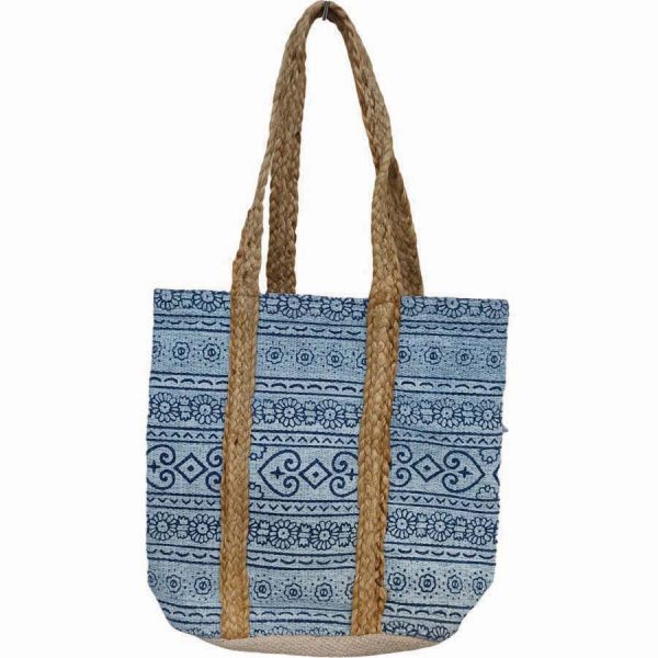 ΤΣΑΝΤΑ ΘΑΛΑΣ. ΨΑΘΙΝΗ ΜΠΛΕ /35X40ΕΚ