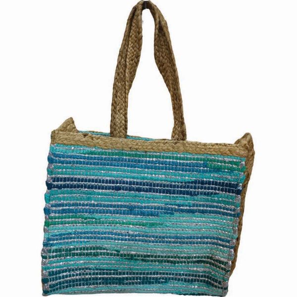 ΤΣΑΝΤΑ ΘΑΛΑΣ. ΨΑΘΙΝΗ ΜΠΛΕ /45Χ35ΕΚ