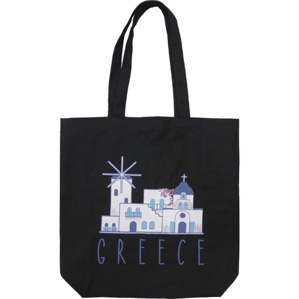 ΤΣΑΝΤΑ ΚΑΜΒΑΣ ΜΕ ΑΝΕΜΟΜΥΛΟ GREECE ΜΑΥΡΟ /43Χ43ΕΚ /ΣΥΣΚ10