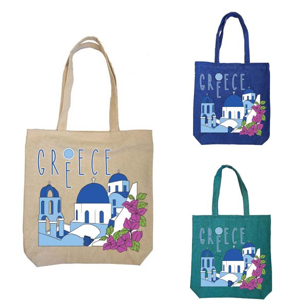 ΤΣΑΝΤΑ ΚΑΜΒΑΣ ΜΕ ΦΕΡΜΟΥΑΡ ΤΟΠΙΟ GREECE /43Χ43ΕΚ /ΣΥΣΚ10