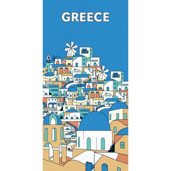 BEACH TOWEL GREECE /75X150CM