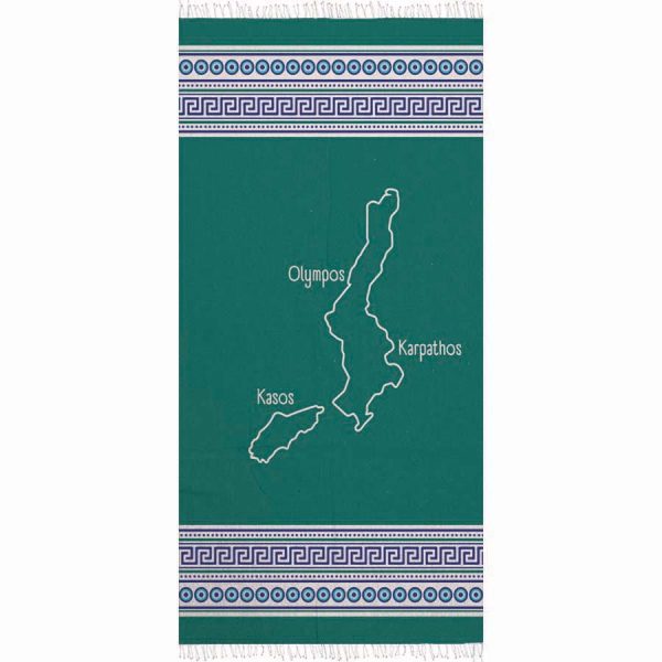 PRINTED BEACH TOWEL KARPATHOS /90Χ180ΕΚ