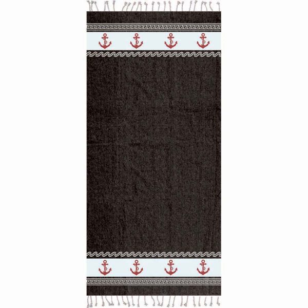 ΠΕΤΣΕΤΑ ΘΑΛΑΣΣΗΣ PESTEMAL ΜΕ ΑΓΚΥΡΕΣ ΓΚΡΙ /90Χ180ΕΚ /ΣΥΣΚ3