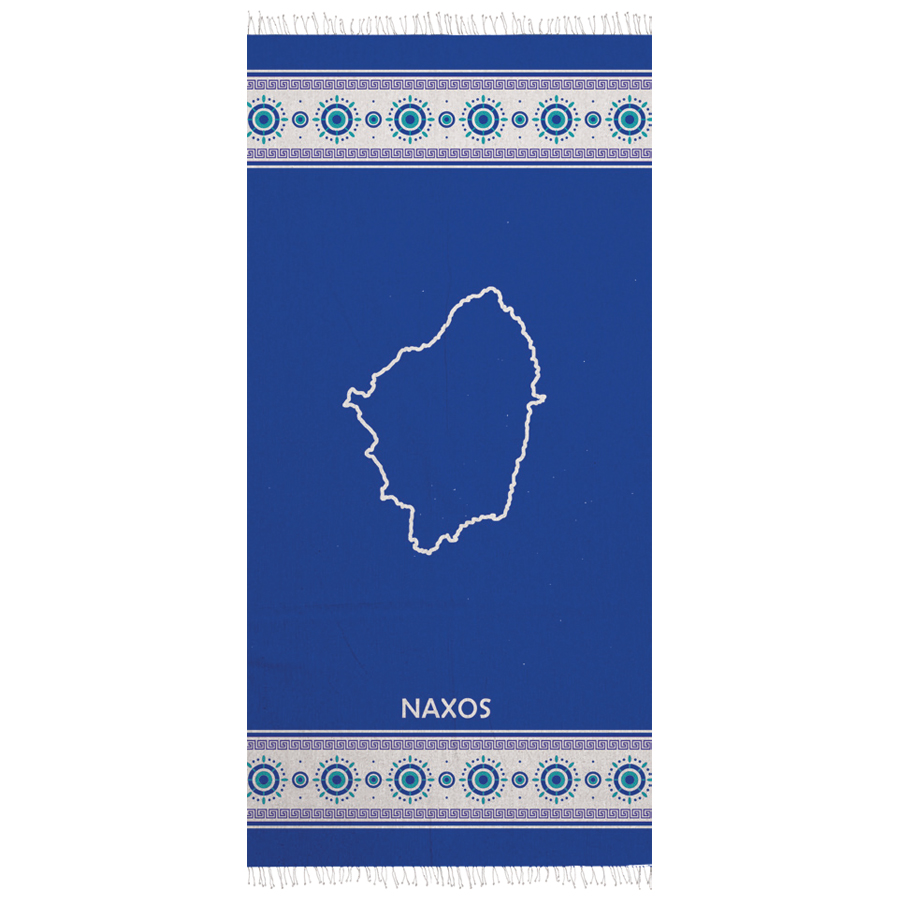 ΠΕΤΣΕΤΑ ΘΑΛΑΣΣΗΣ PESTEMAL ΜΕ ΧΑΡΤΗ NAXOS ΜΠΛΕ /90Χ180ΕΚ /ΣΥΣΚ3