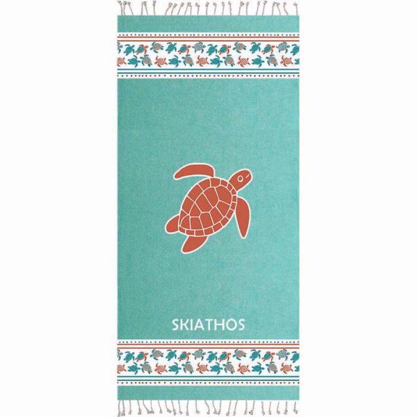 ΠΕΤΣΕΤΑ ΘΑΛΑΣΣΗΣ PESTEMAL ΜΕ ΧΕΛΩΝΑ SKIATHOS ΠΡΑΣΙΝΗ /90Χ180ΕΚ /ΣΥΣΚ3