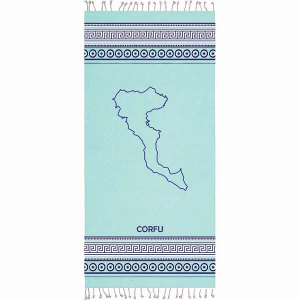 ΠΕΤΣΕΤΑ ΘΑΛΑΣΣΗΣ PESTEMAL ΧΑΡΤΗΣ CORFU ΤΥΡΚΟΥΑΖ /90Χ180ΕΚ /ΣΥΣΚ3