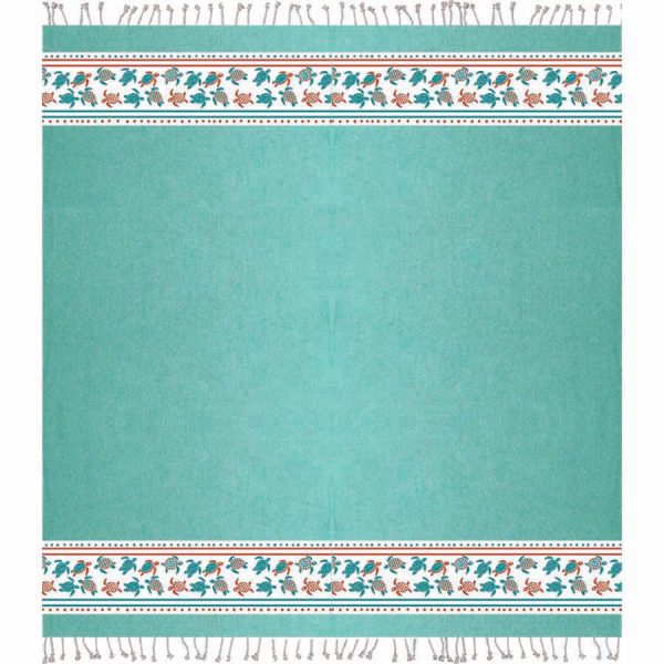 ΠΕΤΣΕΤΑ ΘΑΛΑΣΣΗΣ PESTEMAL ΔΙΠΛΗ ΜΕ ΧΕΛΩΝΑΚΙΑ ΠΡΑΣΙΝΗ /180Χ180ΕΚ /ΣΥΣΚ3