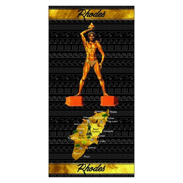 ΠΕΤΣΕΤΑ ΘΑΛΑΣ. MICROFIBER ΜΕ ΚΟΛΟΣΣΟ ΚΑΙ ΧΑΡΤΗ ΡΟΔΟΥ /70Χ140ΕΚ /ΣΥΣΚ3